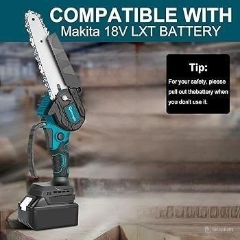 Chainsaw Gergaji Cordless Mesin Lithium Gergaji Rantai Elektrik Portable Genggam Lithium Gergaji Pem