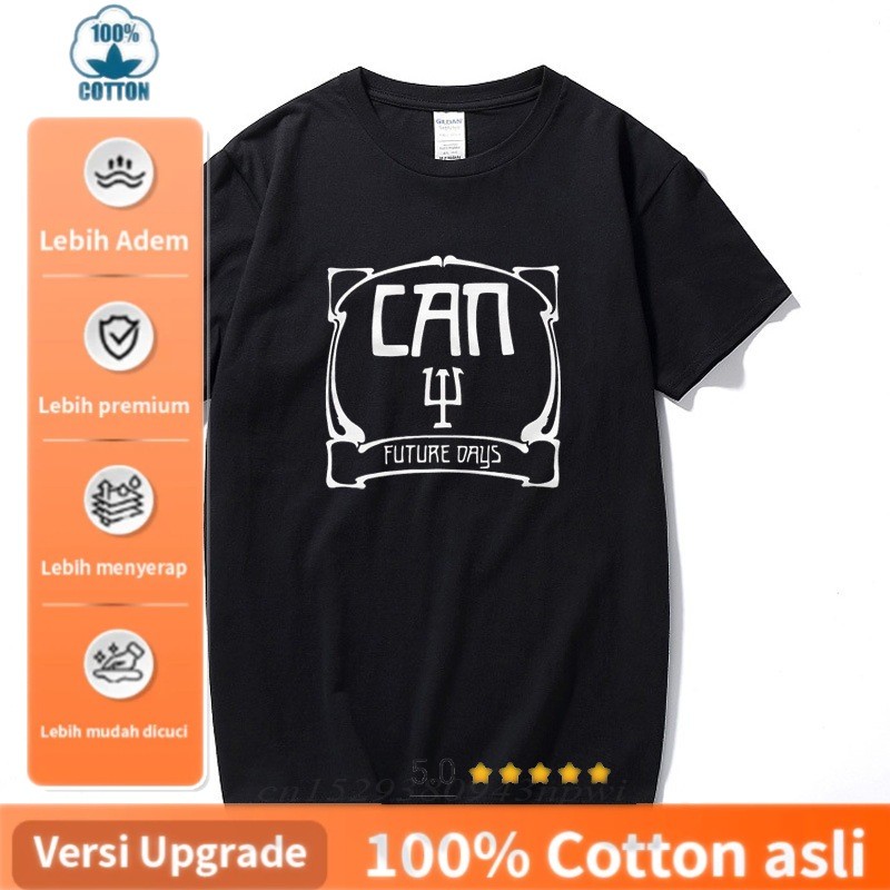 Kualitas Premium, Cocok untuk Pria dan Wanita Kaos Can Future Days Tribute Krautrock T-Shirt PSwagiu
