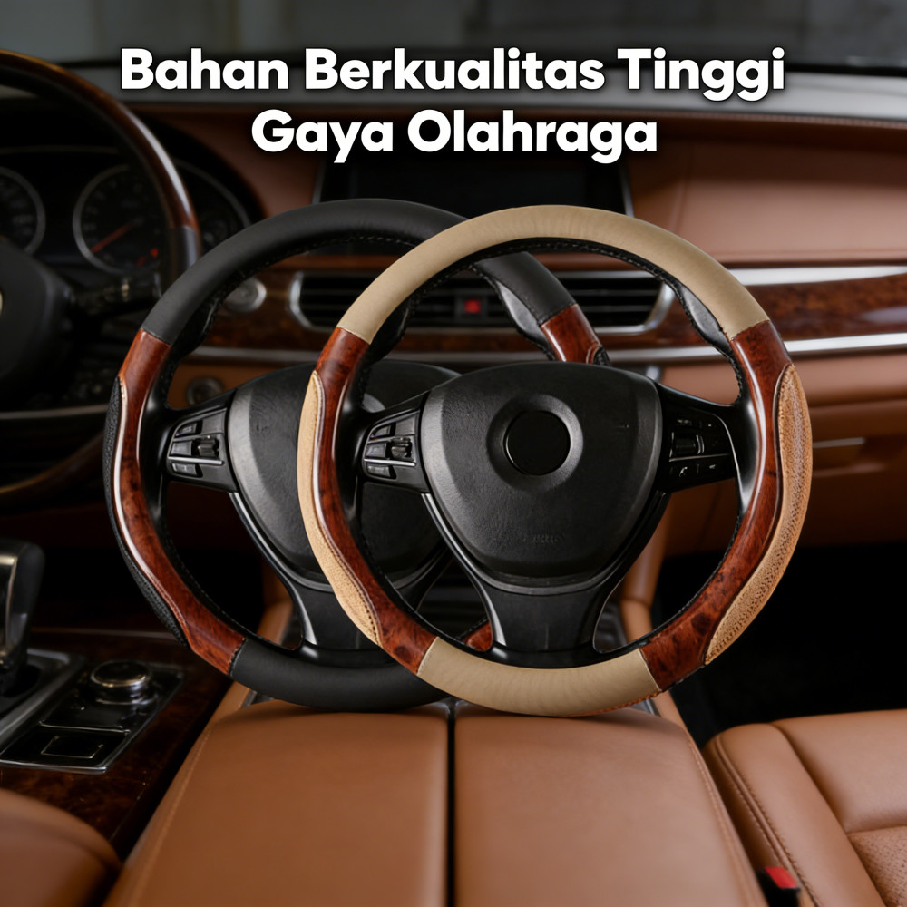 mobil stir sarung cover setir stir mobil Sintetis universal kayu Honda Jazz carbon cover racing Inno