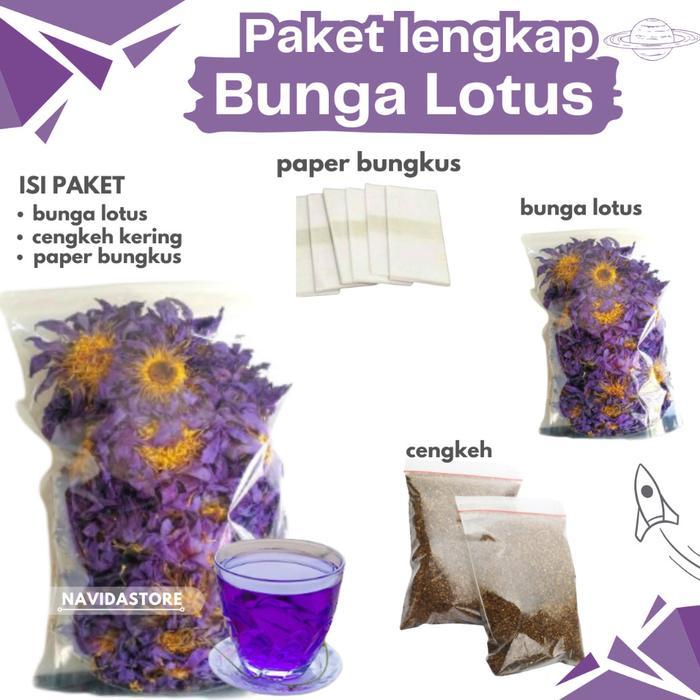 DISKON BUNGA LOTUS BIRU / BUNGA LOTUS KERING / DRIED BLUE LOTUS FLOWER TEA / TEH BUNGA LOTUS / TEH I