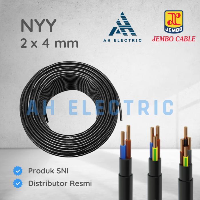 Jembo Kabel NYY 2x4 mm / NYY 2x4 Jembo / NYY 2 x 4 mm / NYY 2 x 4 SNI