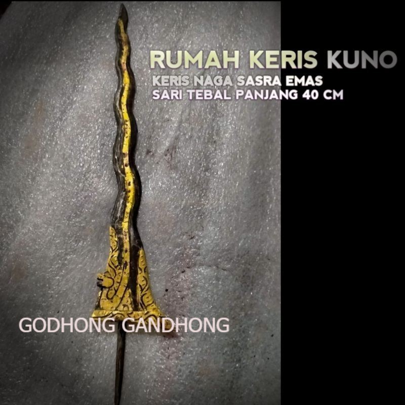 KERIS NAGA SASRA TANPA WARANGKA PANJANG 40 CM KM11