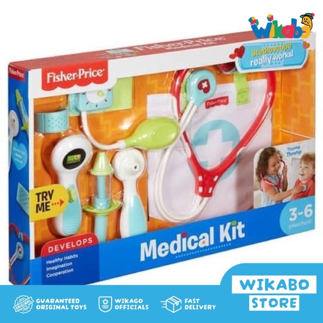 FISHER PRICE MEDICAL KIT PLAYSET MAINAN DOKTER DOKTERAN ANAK