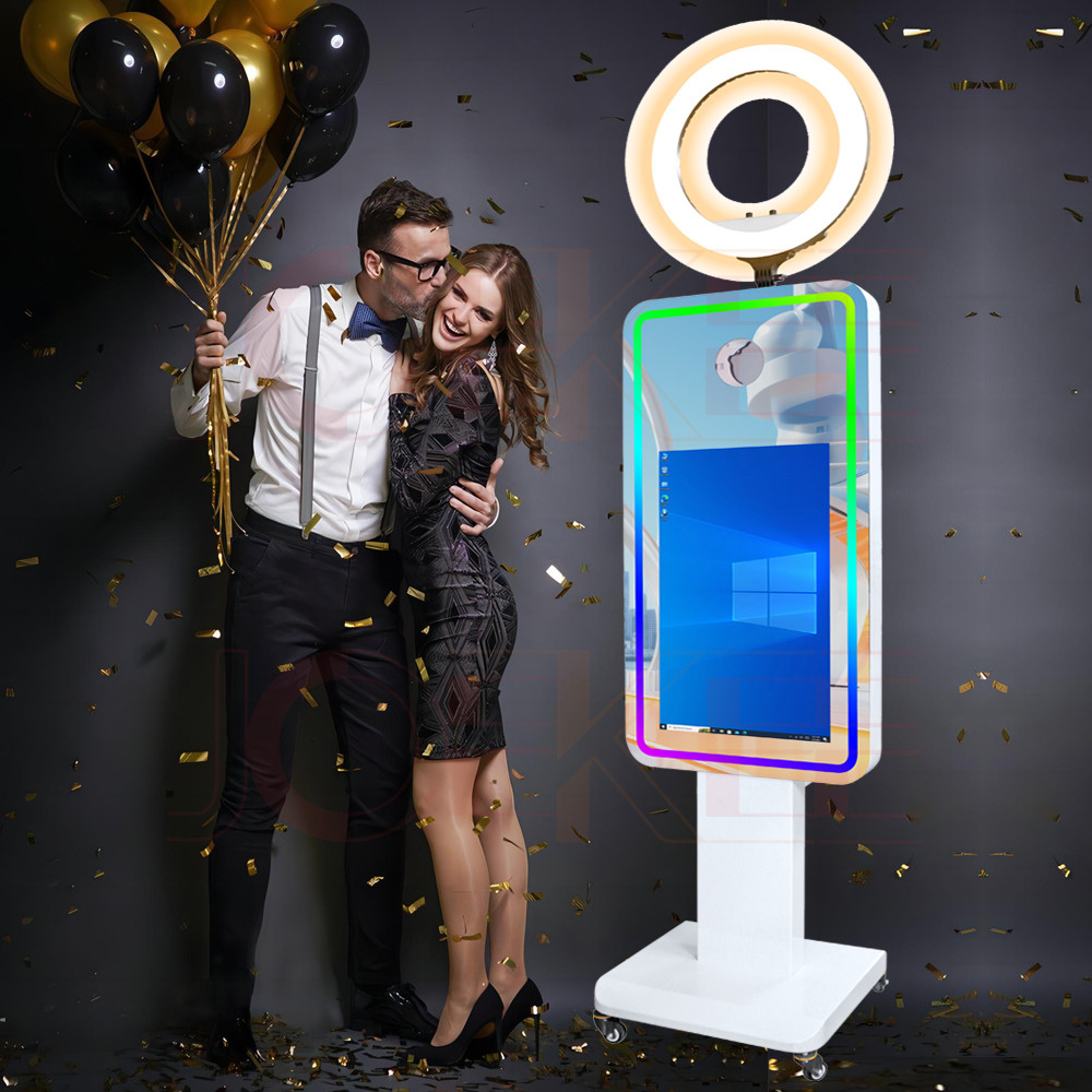 21.5 inch Touch Screen Magic Mirror Photo Booth Built-in Mini PC Portable Mirror Photo Booth Selfie 