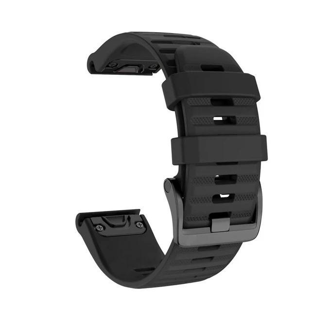 TALI JAM STRAP FOR GARMIN APPROACH S70 47MM / S62 / S60 - MODEL SILICONE STRIP SPORT 22MM - Black