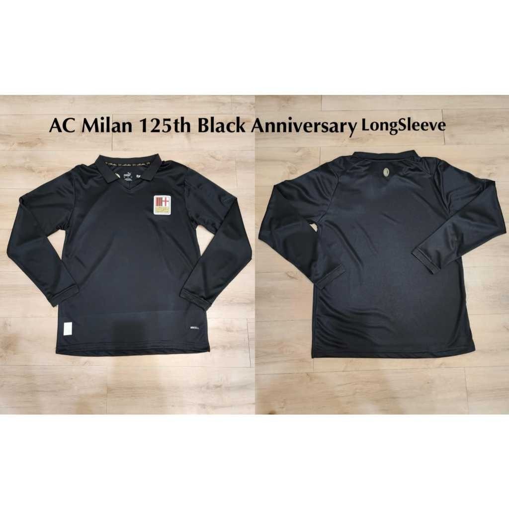 ASPORT AC MILAN 125TH ANNIVERSARY LONG SLEEVE BLACK   MILAN 125TH ANNIVERSARY KIT LENGAN PANJANG HIT