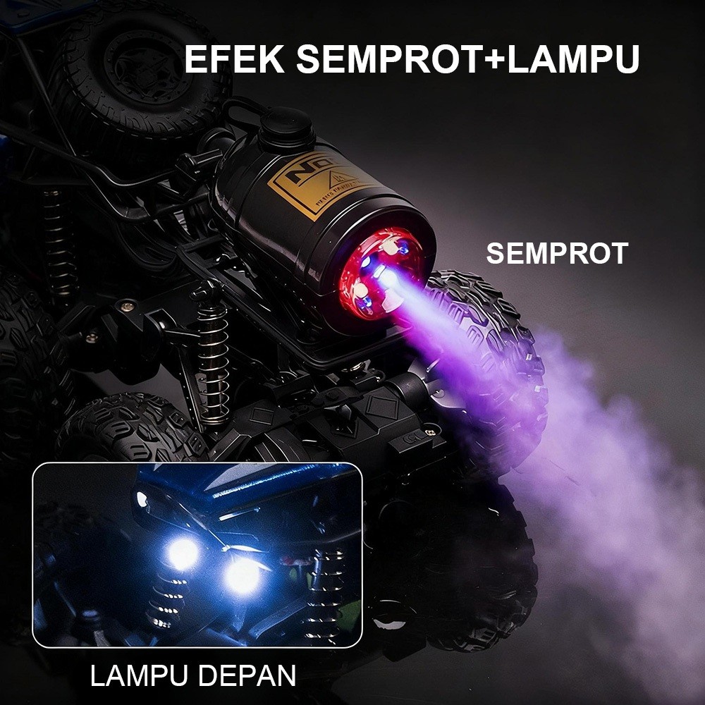 WETECH Mobil Remote Control Spray 2.4GHZ 4WD Besar Mobil Offroad Alloy Climbing Car RC Mobil Remote