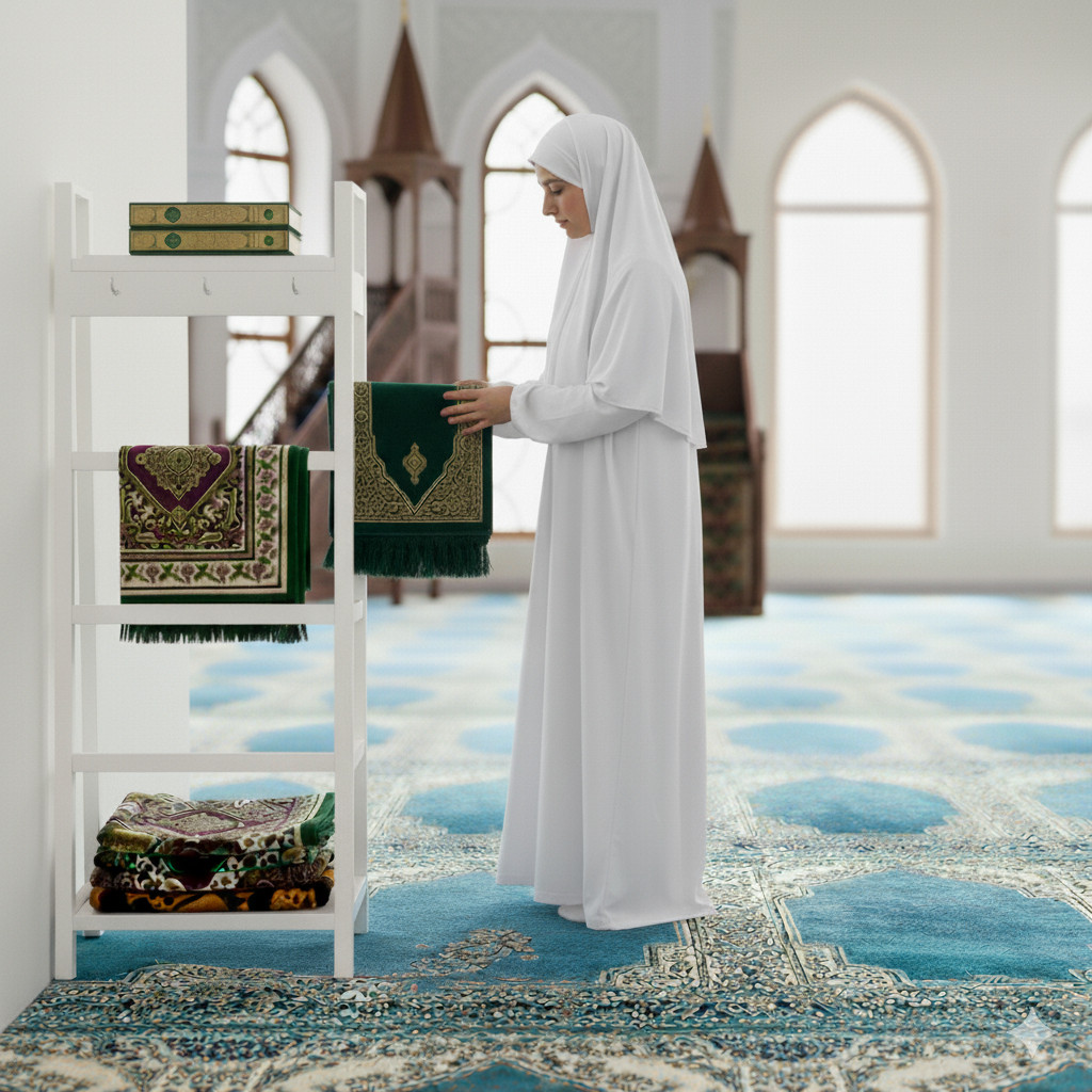 Rak Mukena Minimalis Tempat Mukena dan Sajadah  - rak peralatan sholat rak baju