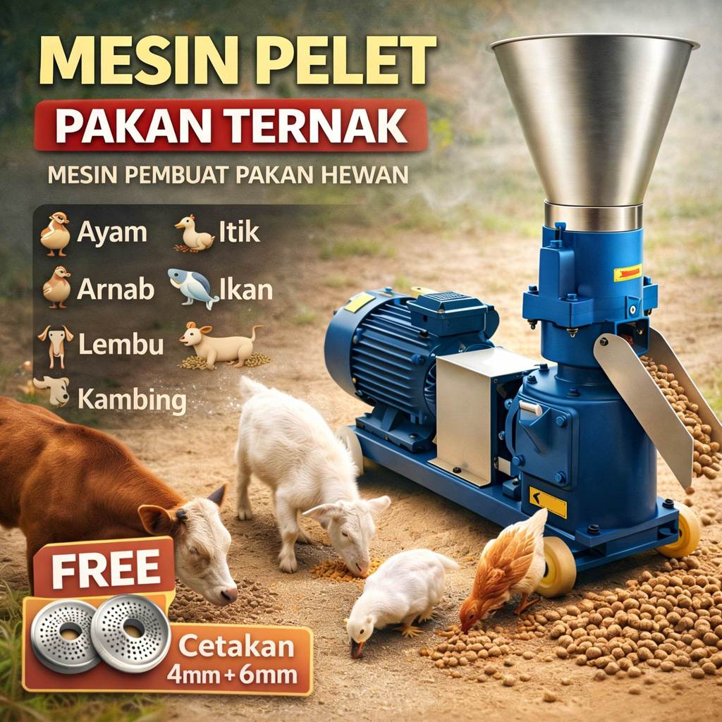 Mesin Cetak Pelet Vertikal Jumbo Mesin pakan pelet besar 220V mesin pelet Mesin pelet pakan ternak M