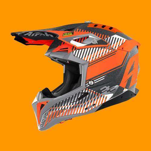 airoh aviator 3 - helm airoh aviator orange chrome