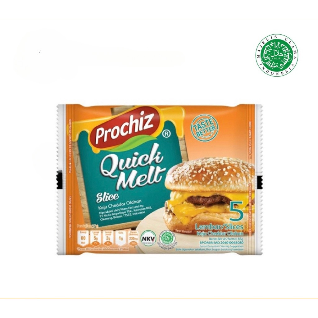 Prochiz Quick Melt Keju Slice 5 Lembar (85g) - ABO