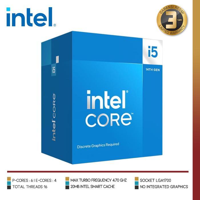 INTEL CORE i5 14400F | Desktop Processor 10 (10P+4E) Cores LGA 1700