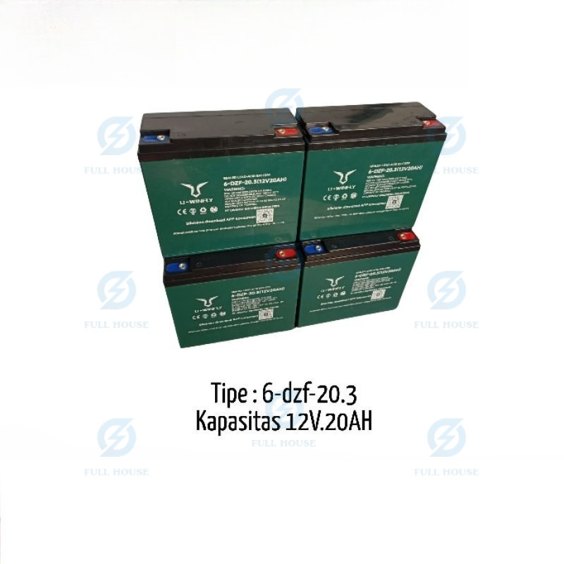 Batrai Aki Uwinfly 12V 20AH | Original Resmi