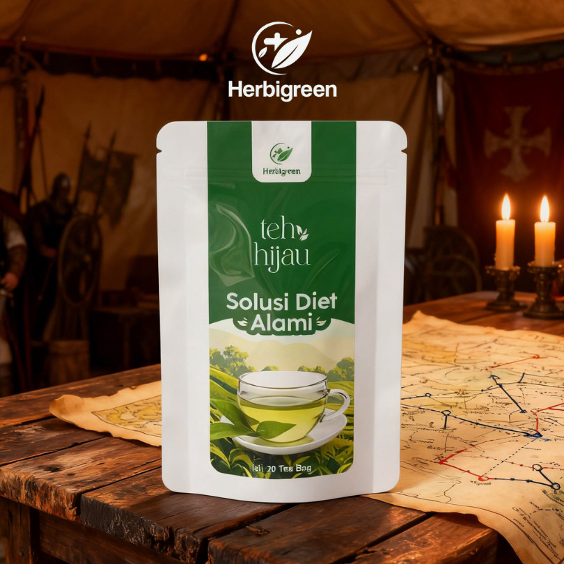 [ RAMADHAN ] HERBIGREEN TEH HIJAU  TEH PELANGSING SLIMMING TEA BEAUTY AND DETOX Tea Hijau Diet Alami