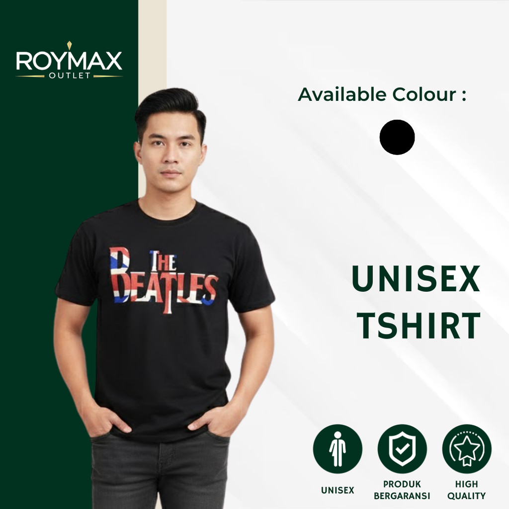 Kaos Giant Tee Jays The Beatles Edition Tshirt Pria Wanita Unisex Bahan Katun Adem