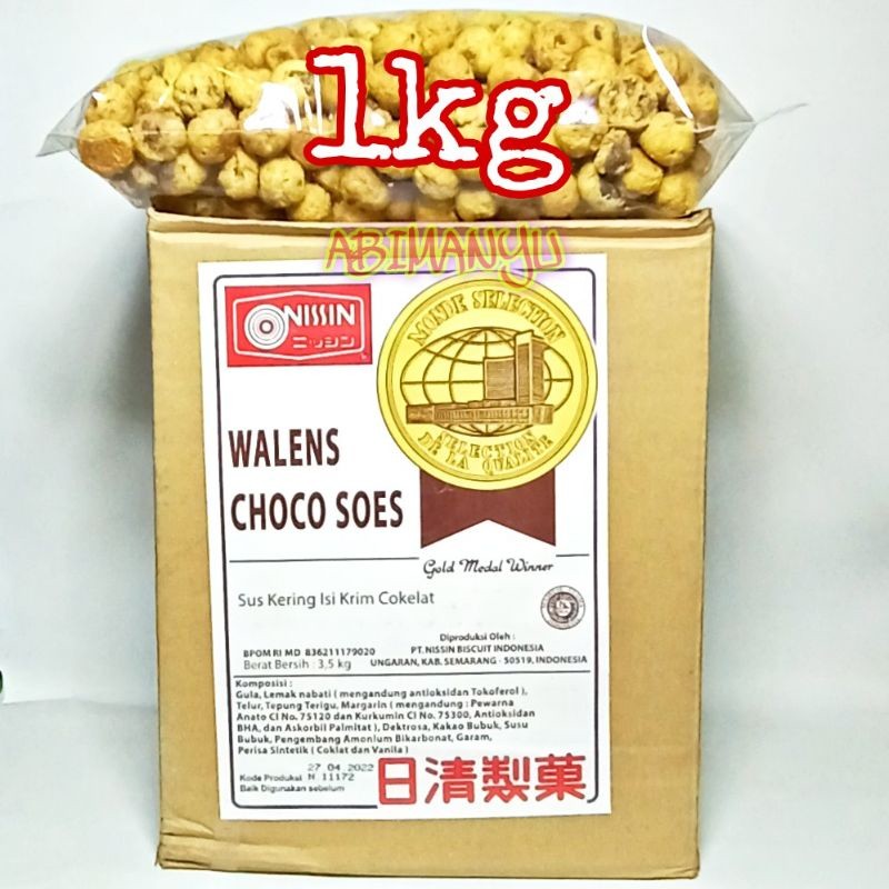 Walens Choco Soes Nissin 1 Kg - Sus Coklat Kiloan