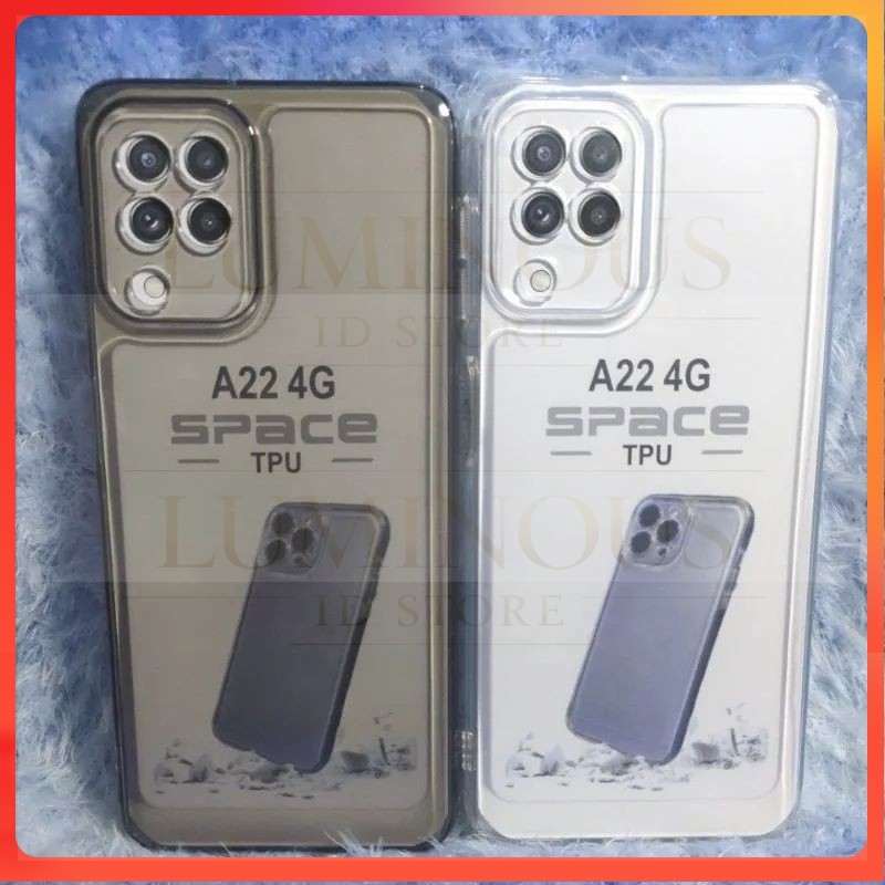 SOFTCASE BENING TRANSPARAN SAMSUNG A22 4G PELINDUNG CAMERA case
