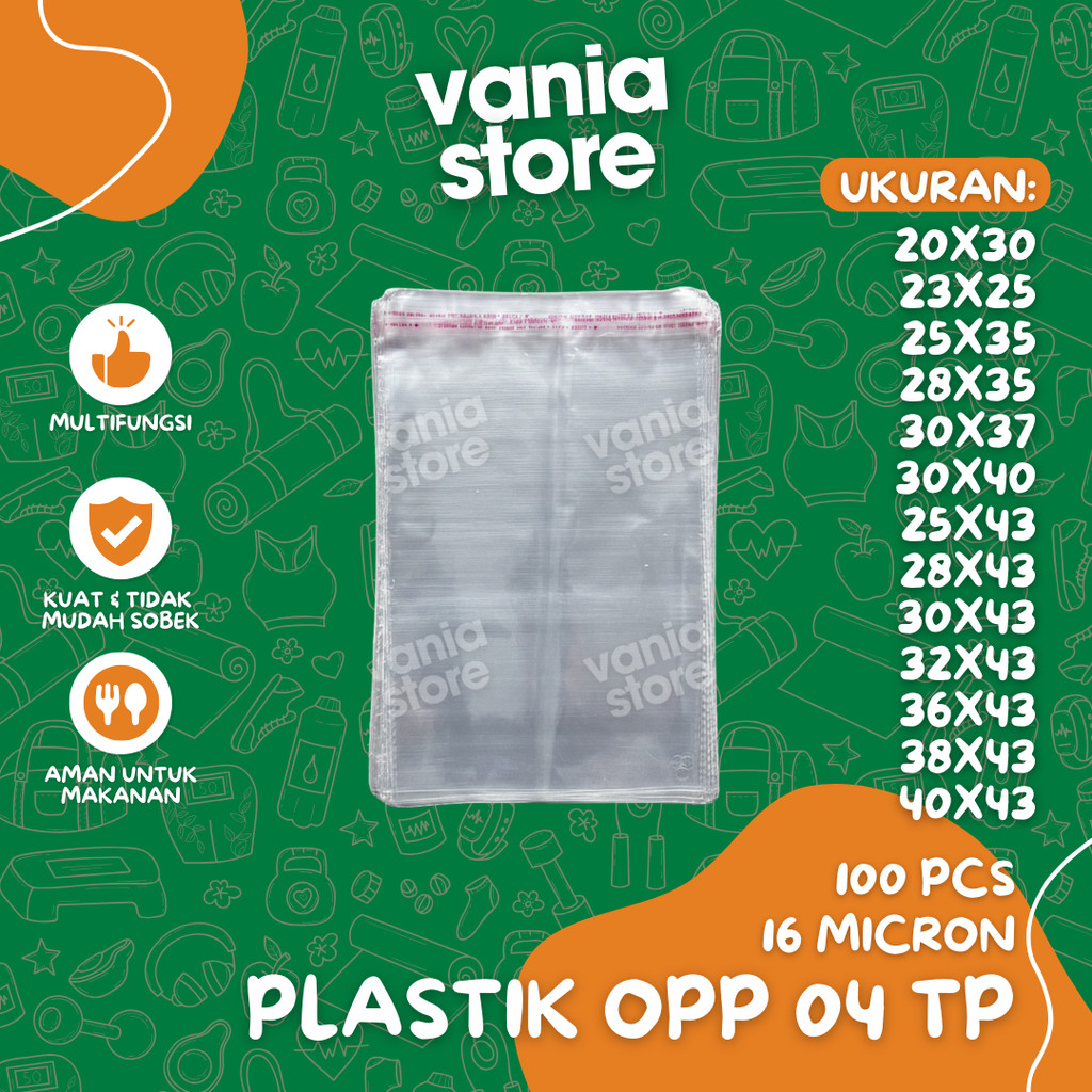 Plastik OPP 04 TP 16 Micron  // HARGA TERBAIK LANGSUNG DARI PABRIK // 20x30 // 23x25 // 25x35 // 28x