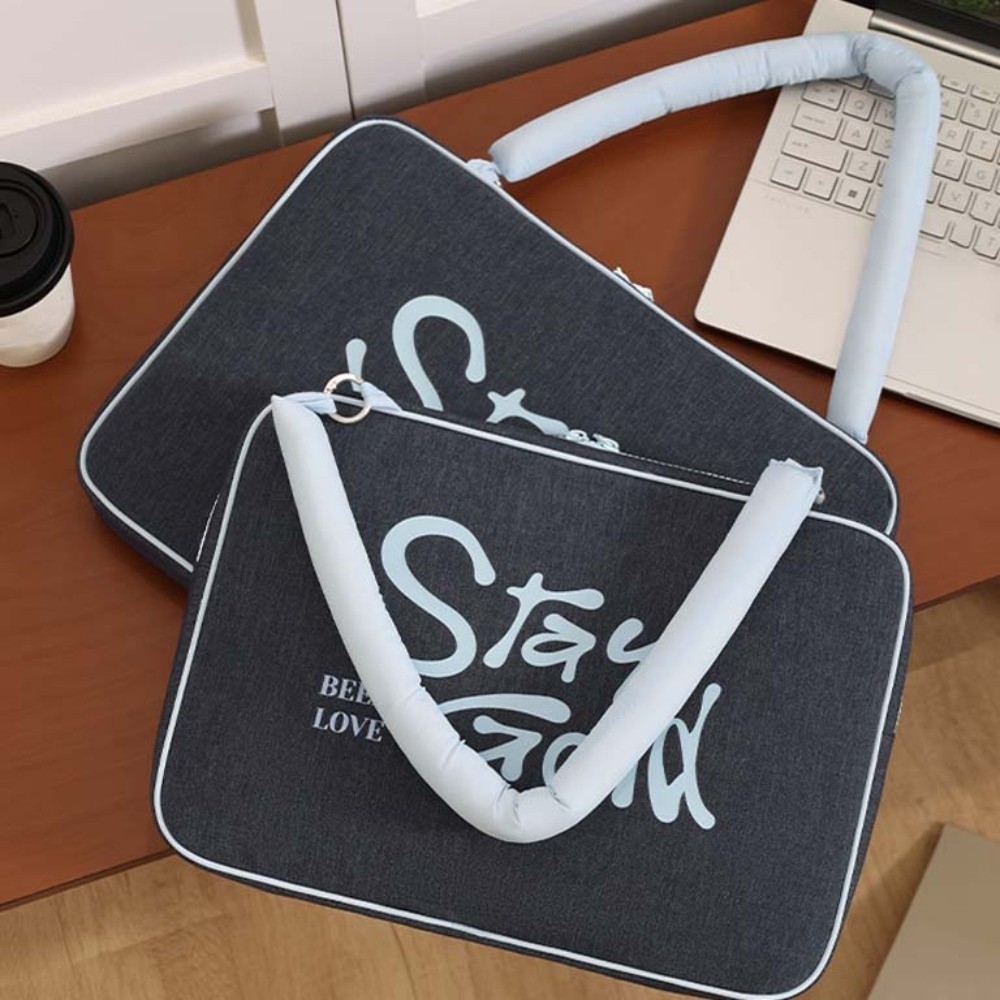 Single Shoulder Laptop Sleeve Cover Bag Soft Case Korean Style Computer Protective Case Lightweight 