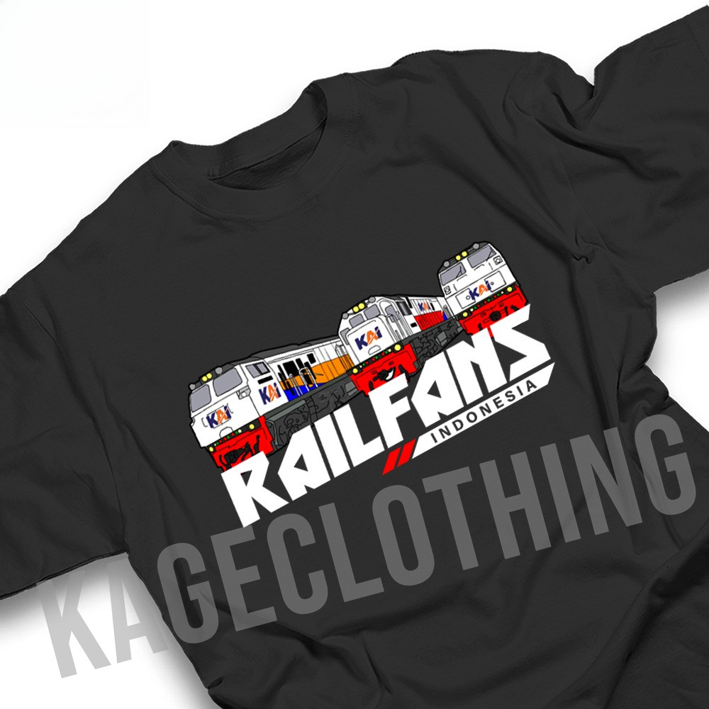 PL.OFC | Kaos RAILFANS INDONESIA Tshirt baju distro cotton combed UNISEX KAOS DINAS PEGAWAI KERETA A