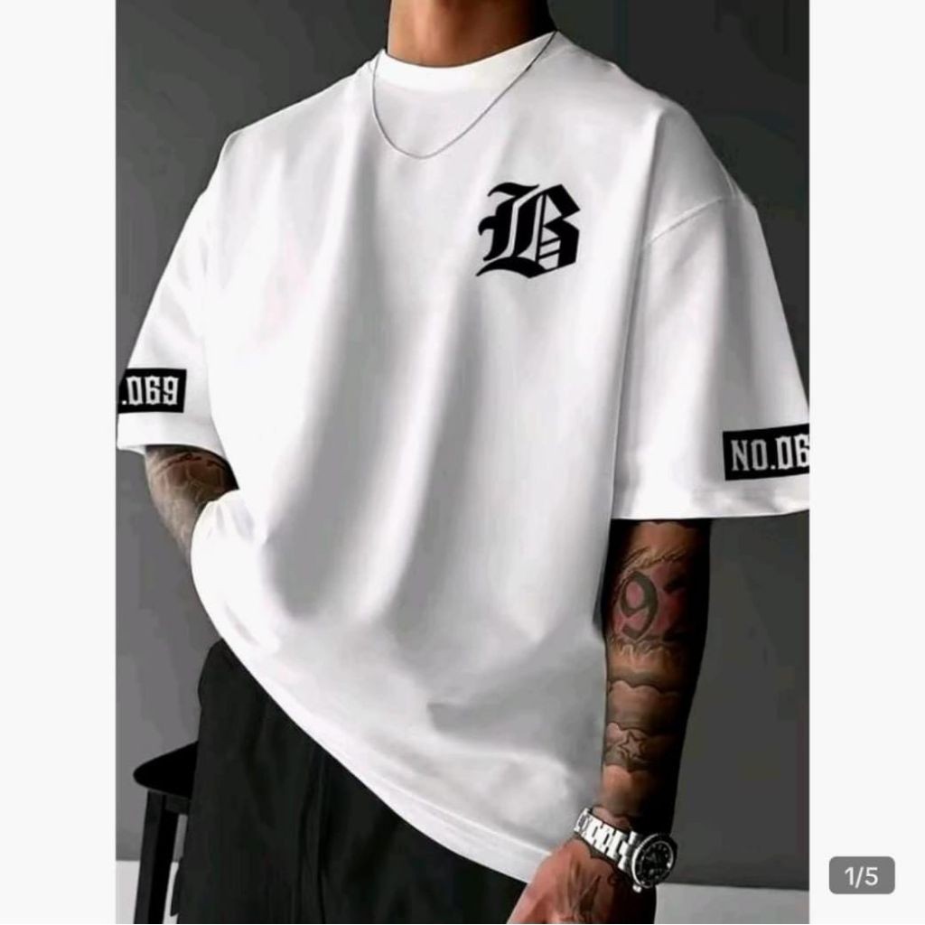 Kaos Distro Sablon Logo B 069/ Boston Ready Ukuran (S-7XL) Kaos OVERSIZE /KAOS JUMBO Full Printing K
