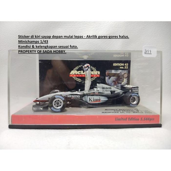 Sc1/43 Formula One F1 McLaren Mercedes MP4-17D Kimi Raikkonen First GP Winner Malaysia GP Rare Minic