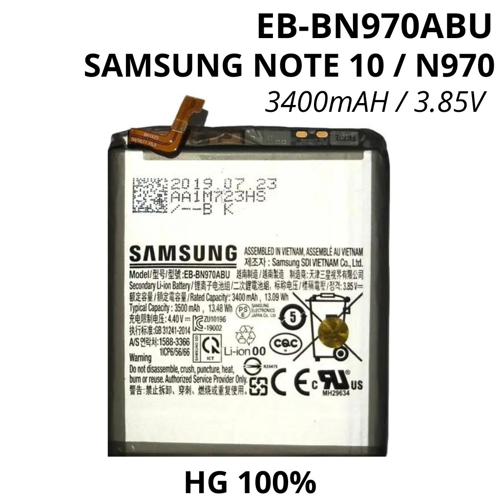 Baterai EB-BN970ABU / EB BN970ABU / Sams Note 10 / N970 / SM-N970F / SM-N970U / SM-N970U1 / SM-N9700