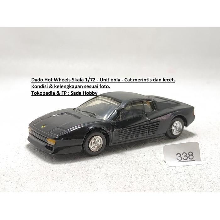 Dydo Hot wheels 1/72 Ferrari Testarossa Hitam