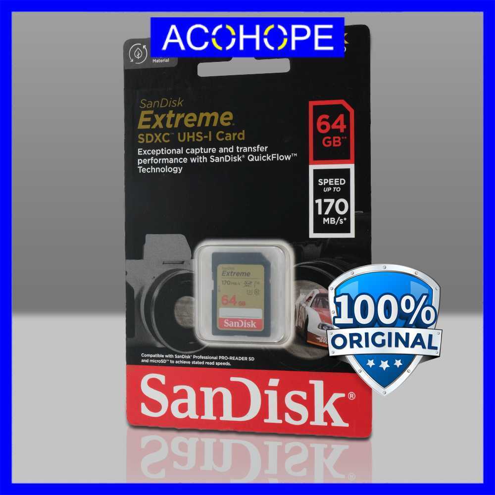 Acohope Extreme SDXC UHS-I Card V30 U3 Class - SDSDXV
