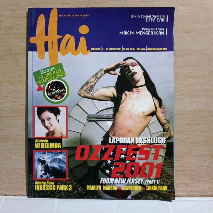 majalah Hai 6 agustus 2001 eksklusif ozzfest 2001