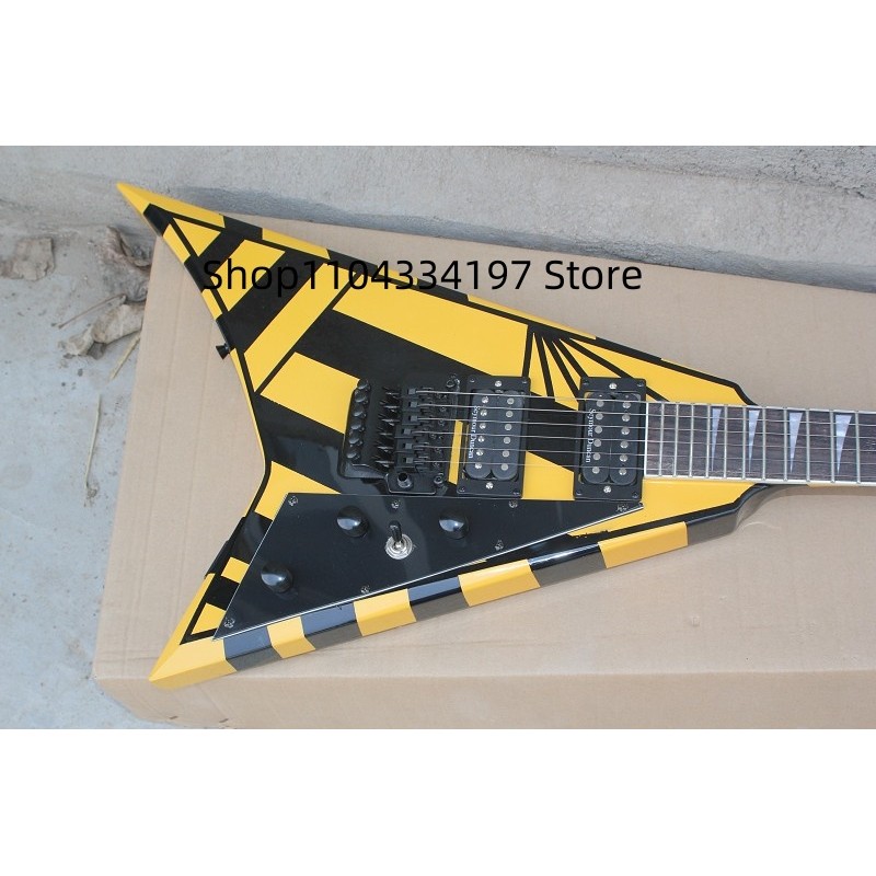 fast shipping Jackson Flying V Electric guitar Fingerboard inlay Tremolo Black Pickguard in stock