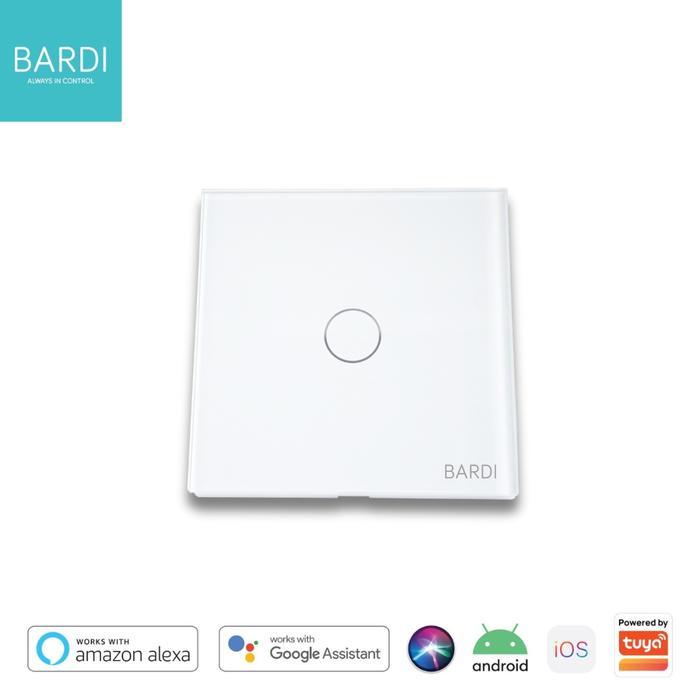 BARDI SMART LIGHT WALL SWITCH 1 GANG. HITAM/PUTIH - Putih