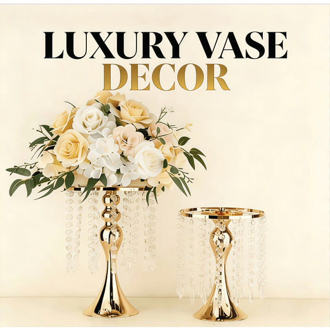 (Moduno) Termurah-COD Vas bunga hiasan dekorasi ruang tamu mewah pajangan lemari kaca luxurious wedd