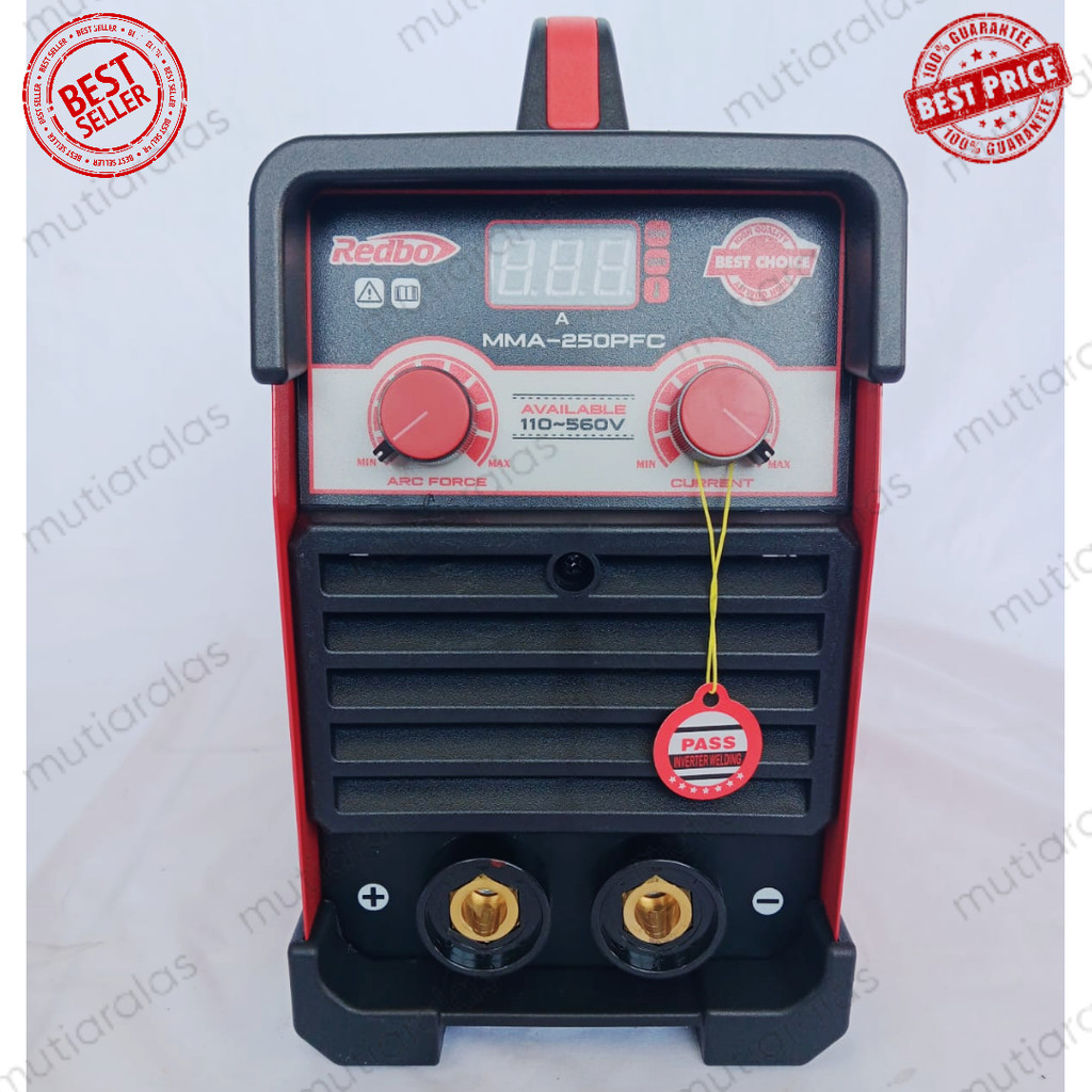 REDBO MESIN LAS LISTRIK REDBO MMA - 250 PFC TRAVO TRAFO LAS INVENTER 1&3 PHASE ARC 250A 250PFC