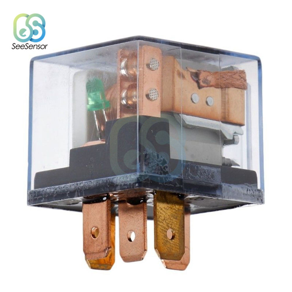Waterproof Automotive Relay DC 12V 24V 80A 100A 5Pin SPDT Car Control Device Car Relays High Capacit