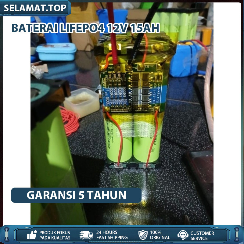 Baterai Lifepo4 12V 15Ah Kapasitas Tinggi Baru / Baterai Pack Lifepo4 12volt 15Ah / 30Ah New / Bater