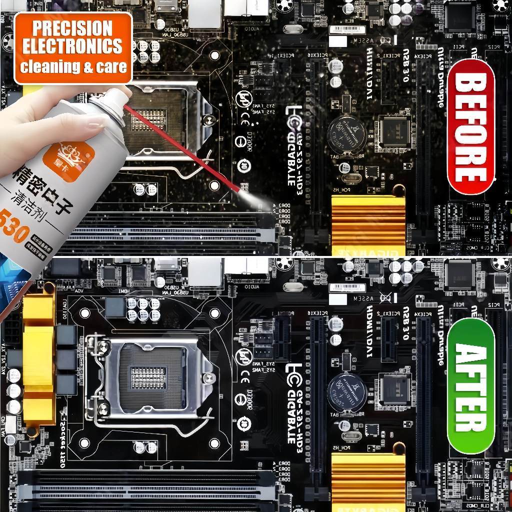 Contact cleaner elektronik semprot pembersih laptop pcb potensio komponen & mainboard karat elektron
