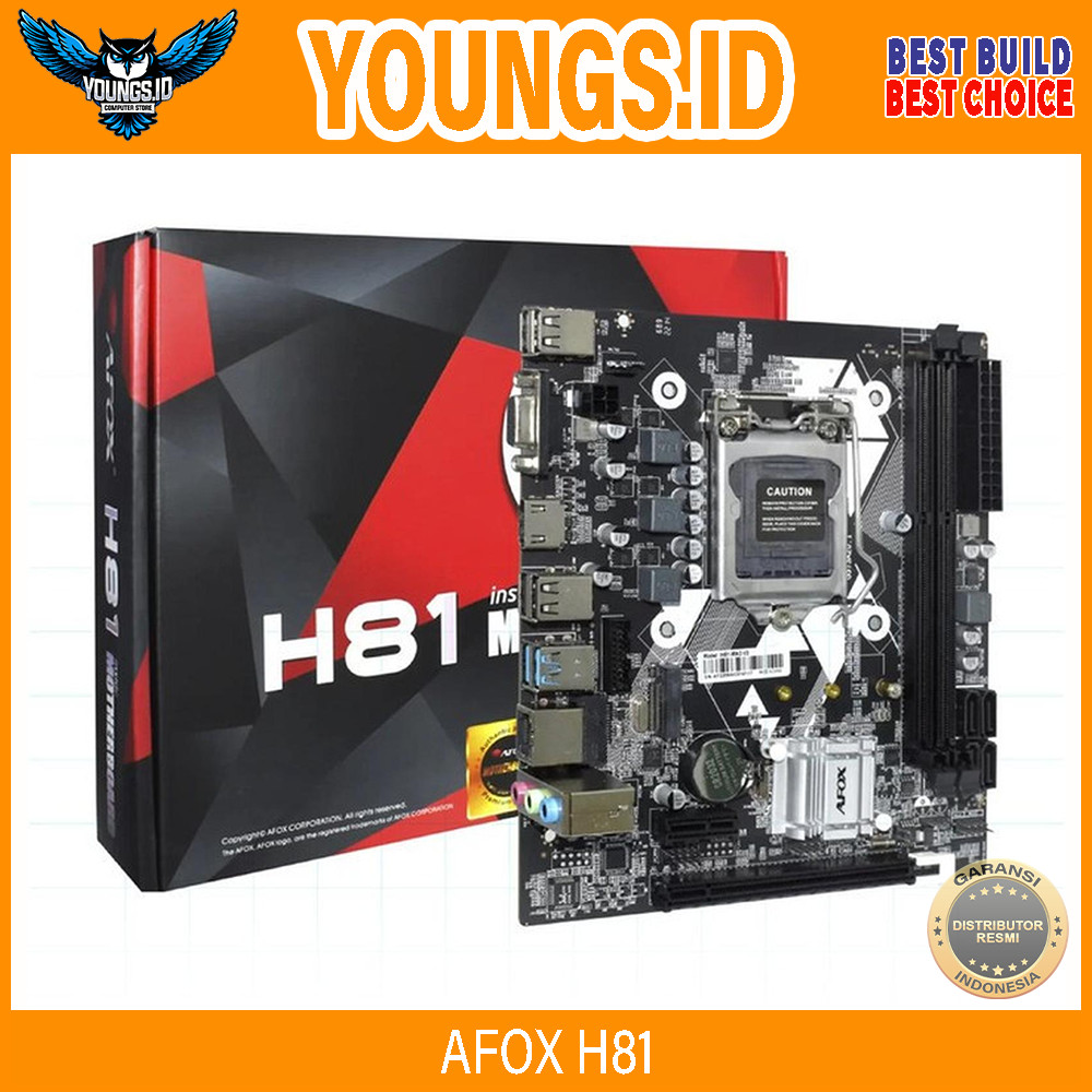 MOTHERBOARD AFOX H81 IH81-MA2-V4 NVMe Intel LGA 1150