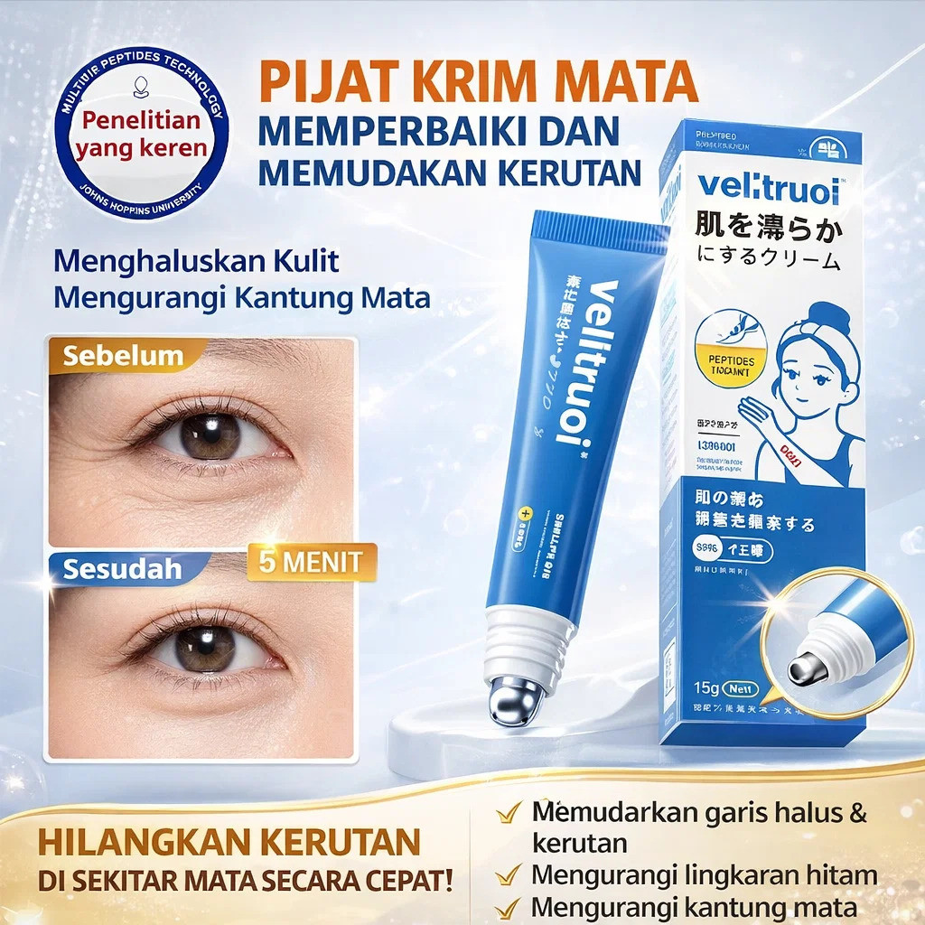 [Pijat Menghilangkan Kantong Mata] Krim Mata Perawatan Kulit Mengurangi Kerutan Halus/Lingkaran Hita
