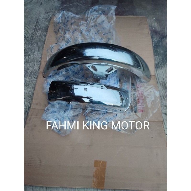 SPAKBOR SLEBOR DEPAN BELAKANG BESI CROM FOR RX KING RXK RXS RX100 RS100