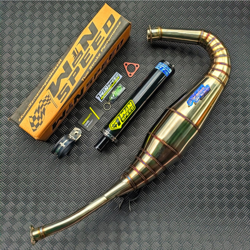 Knalpot Racing Ninja R RR SS WIN SPEED Almu Hitam Ujung Lurus CNC HITAM Chamber Stainles Las Cacing 