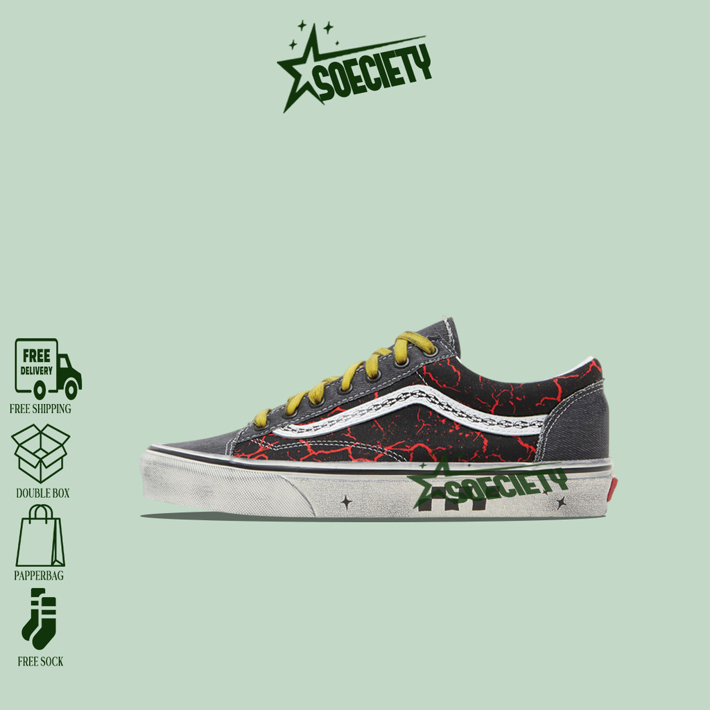 Vans X Stranger Things Style 36 Black Red Yellow