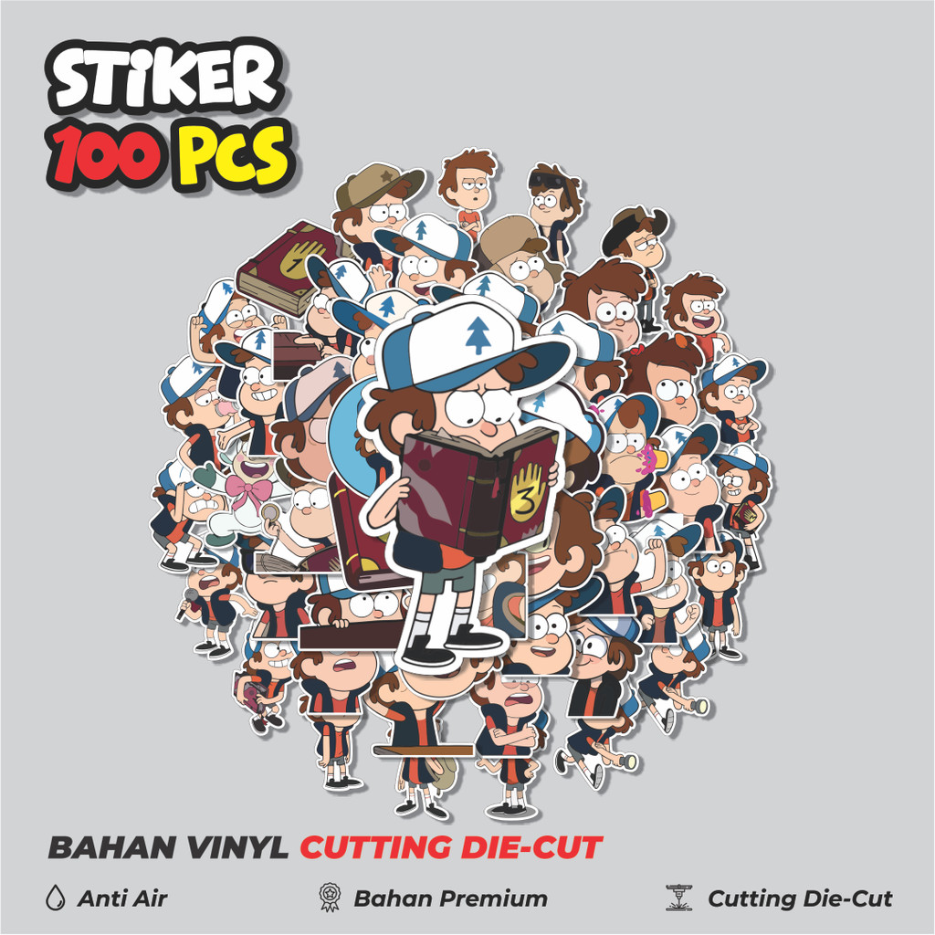 Terbaru 50 pcs Stiker DIPPER PINES Dekorasi Lucu Kreatif untuk Notebook, Skateboard, HP