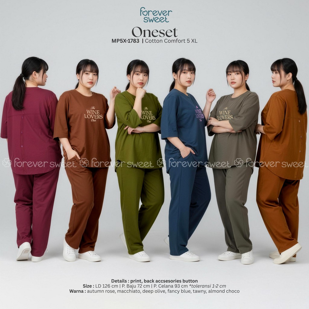 Oneset Setelan Jumbo panjang 5XL Forever Sweet