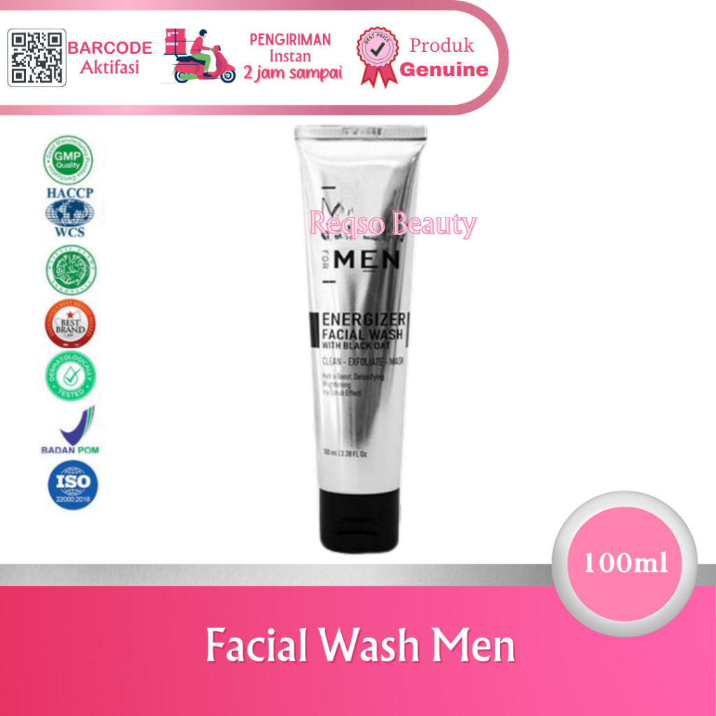 Ms Glow Men Facial Wash Ms Glow Men Sabun Cuci Muka Pria Cowok