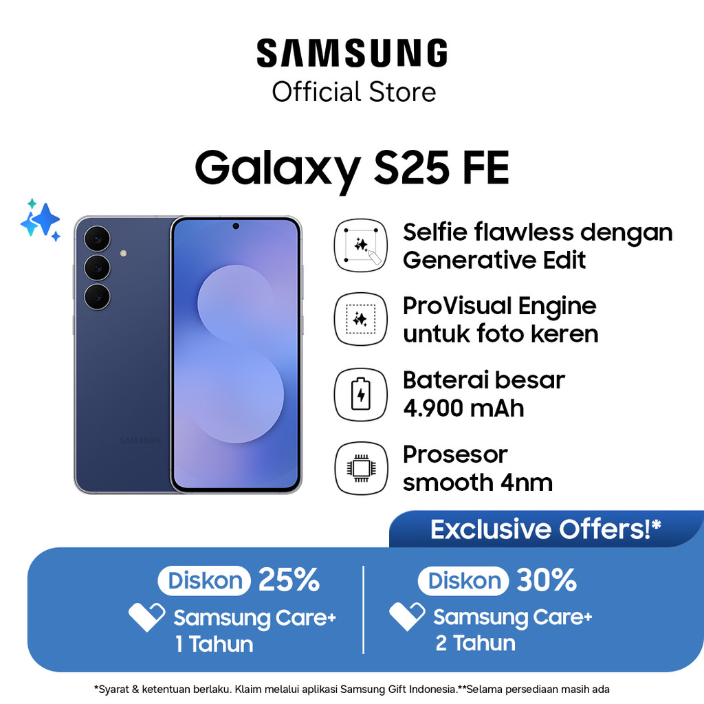 [Free Upgrade From 128GB] Samsung Galaxy S25 FE 8/256GB - Navy