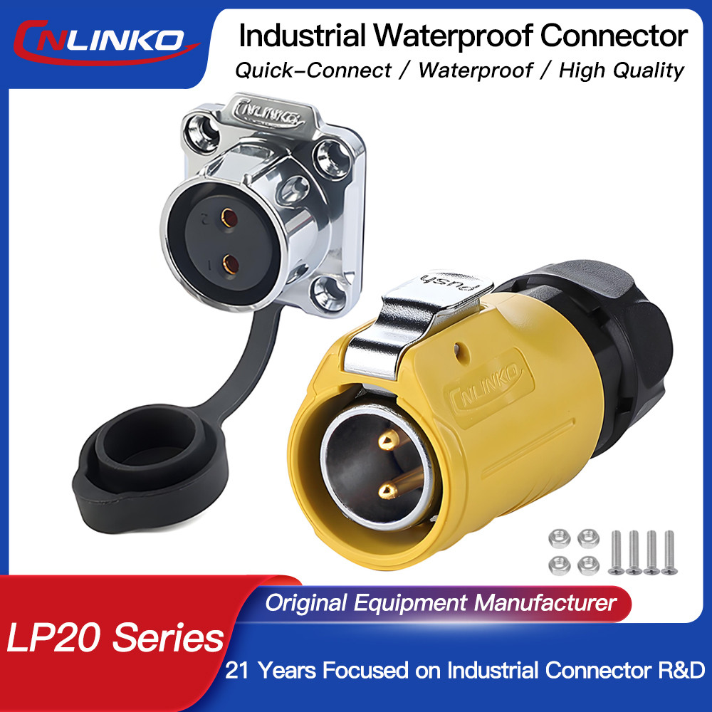 Konektor Tegangan Tinggi CNLINKO M20 500V 2 3 4 5 7 9 12 Pin Konektor Industri Tahan Air Konektor Ka