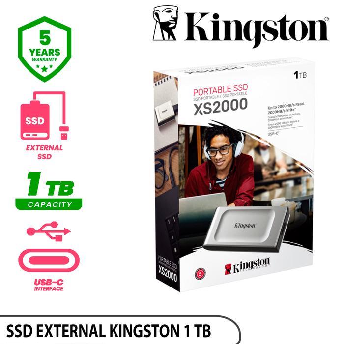 SSD Kingston XS2000 1TB / SSD External USB C / Garansi 5 Tahun- DHI