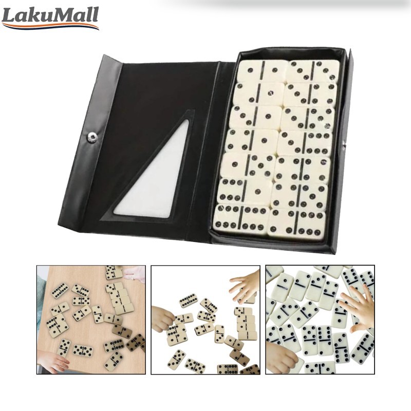 Batu Domino 28PCS Tebal Premium Untuk Gaple Keluarga Dan Kumpulan - Domino Game Rox Besar