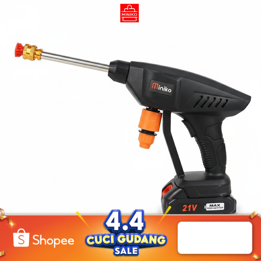 MINIKO - Jet Cleaner 21V Full Set Koper / Mesin Cuci Steam Mobil Motor Cordless 21 Volt Lengkap